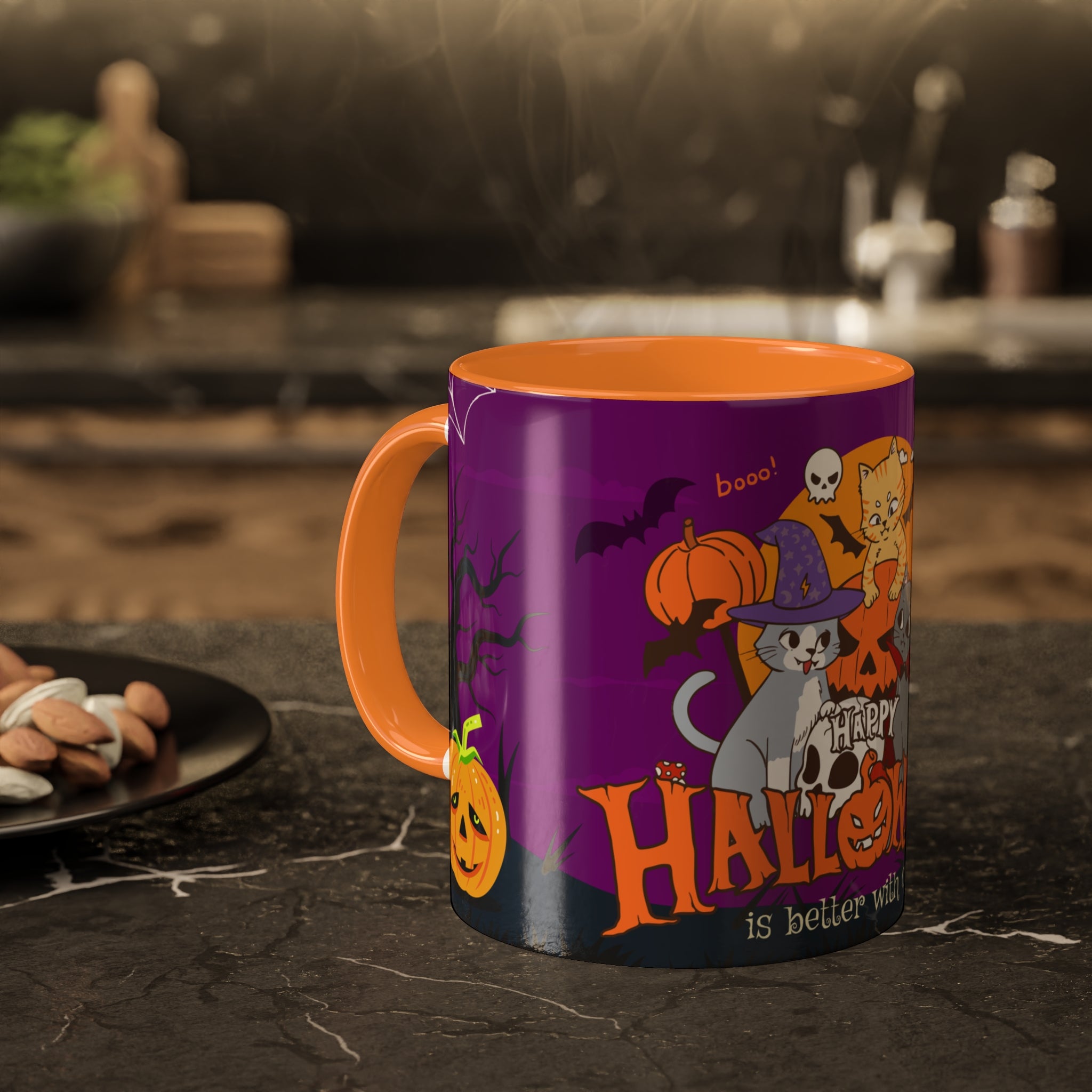 Happy Halloween is Better with Cats | Colorful Mugs